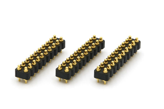DIP Type Spring Loaded Connector 20 Pin Through Hole Connectors 2.0mm Pitch With 2.5mm Height Housing