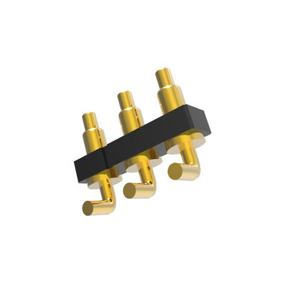 2.54mm Pitch Right Angle Pin Connector Spring Loaded 3 Pin Pogo Connector