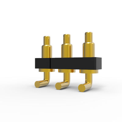 2.54mm Pitch Right Angle Pin Connector Spring Loaded 3 Pin Pogo Connector