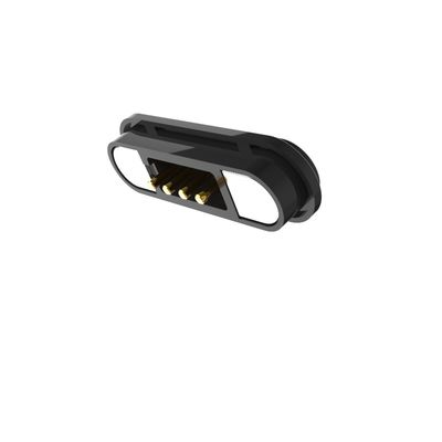Anti Short Circuit Magnetic Connectors Black 4 Pin Magnetic Connector Customized For Smart Robot
