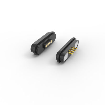 Anti Short Circuit Magnetic Connectors Black 4 Pin Magnetic Connector Customized For Smart Robot