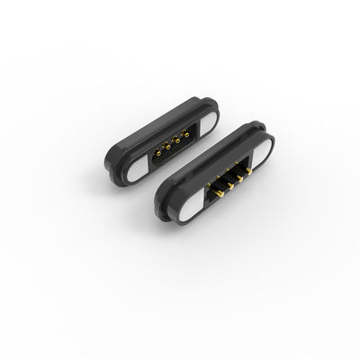 Anti Short Circuit Magnetic Connectors Black 4 Pin Magnetic Connector Customized For Smart Robot