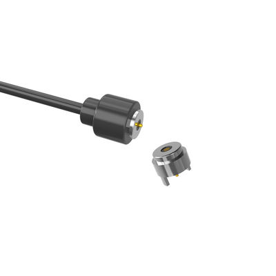 5.0mm round male and female magnetic dc connector with black cable
