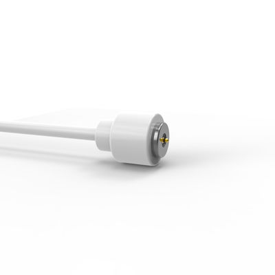 DC 2 Position White Magnetic Cable Connector Male Female For High-End Wine Ware Lamps