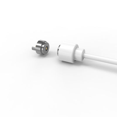 DC 2 Position White Magnetic Cable Connector Male Female For High-End Wine Ware Lamps