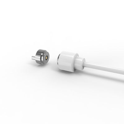 DC 2 Position White Magnetic Cable Connector Male Female For High-End Wine Ware Lamps