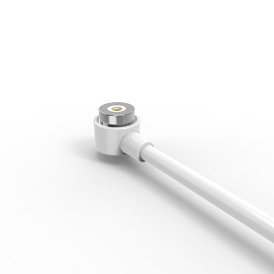6.0mm 2 pins magnetic charging  usb cable connector with white TPE cable