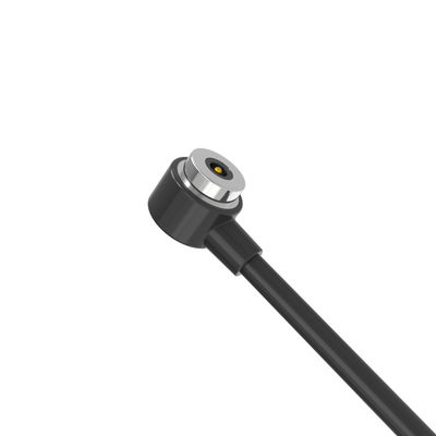 Black TPE 90A Round Male And Female Magnetic Cable Connector With OD6.0MM