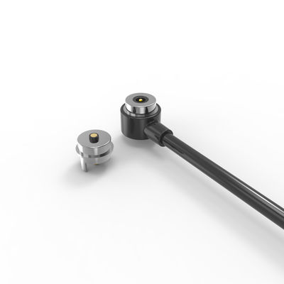 Black TPE 90A Round Male And Female Magnetic Cable Connector With OD6.0MM