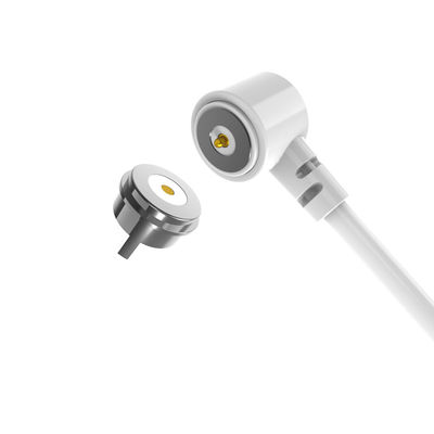 Dia.8.0MM White TPE Cable Magnetic USB Cable Connector 48H Salt Spray Test