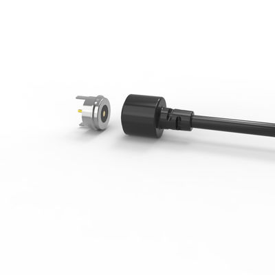 T-shape magnetic cable connector black 90A connector jacket round magnetic connector