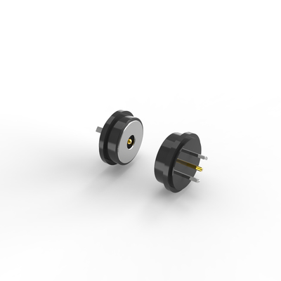 Diameter 10.0mm black round male female magnetic connector for electronic device
