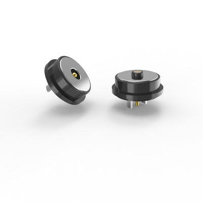 Diameter 10.0mm black round male female magnetic connector for electronic device