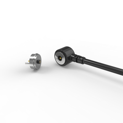 Round male and female  magnetic charging cable connector for thermal lunch box