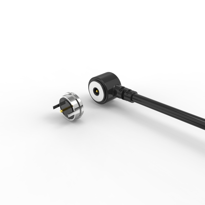 Round male and female  magnetic charging cable connector for thermal lunch box