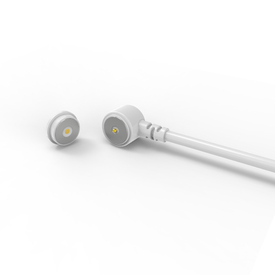 Round male and female magnetic pogo pin charger cable connector