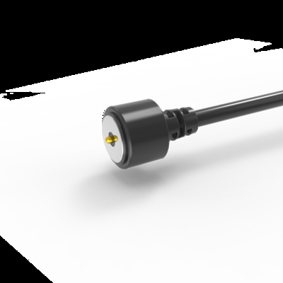 Round wmagnetic power cable connectors for guard tour patrol device