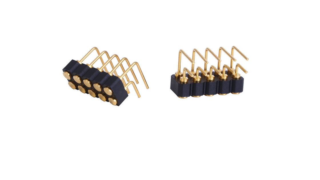 2.54mm Pitch 10 Pin Connector Double Row Right Angle Female Connector Customized For PCB Board