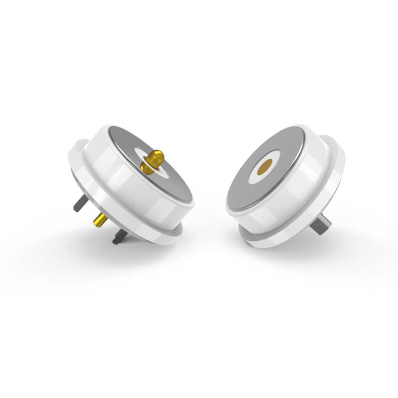 10.0mm round male and female magnetic pogo pin connector for smart hush buckle