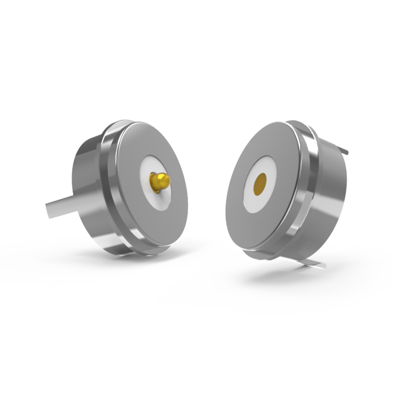 Dia 10.0mm male & female circular magnetic spring pogo pin connector for LED