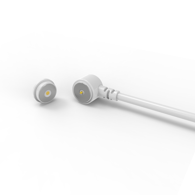 Round male and female magnetic pogo pin charger cable connector