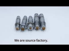 Compatible Male Female Medical LM Push Pull Metal Connectors And Circular Cables