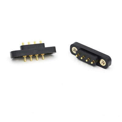 Spring Connector Gold Gold Plating Spring Loaded Connector Customized 4 Pin Pogo Connector 4 ...
