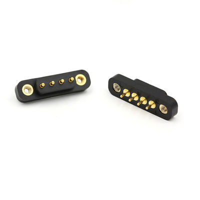 Spring Connector Gold Gold Plating Spring Loaded Connector Customized 4 Pin Pogo Connector 4 ...